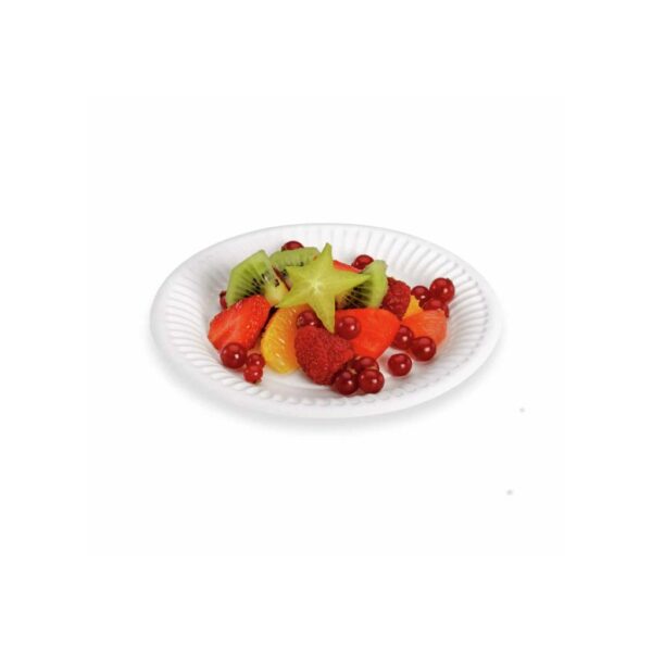 Salade de fruits dans une Assiette carton blanche 14cm