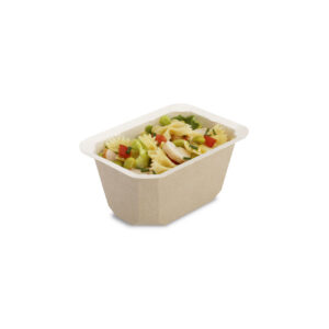 Salade dans une boite carton scellable