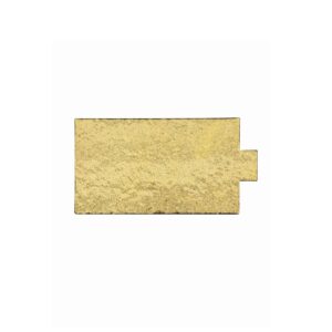 support patisserie or/noir rectangle languette 5,5x9,5cm