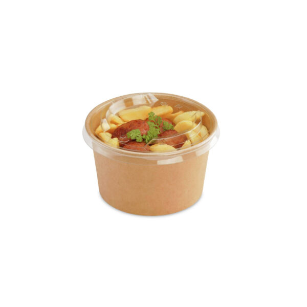 Mini poke bowl carton pour Salade en carton kraft avec couvercle